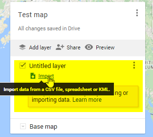 Import your layer (KML file)